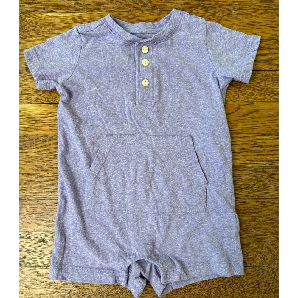 Primary Boys' Purple Shorts Romper Size 12-18 Months